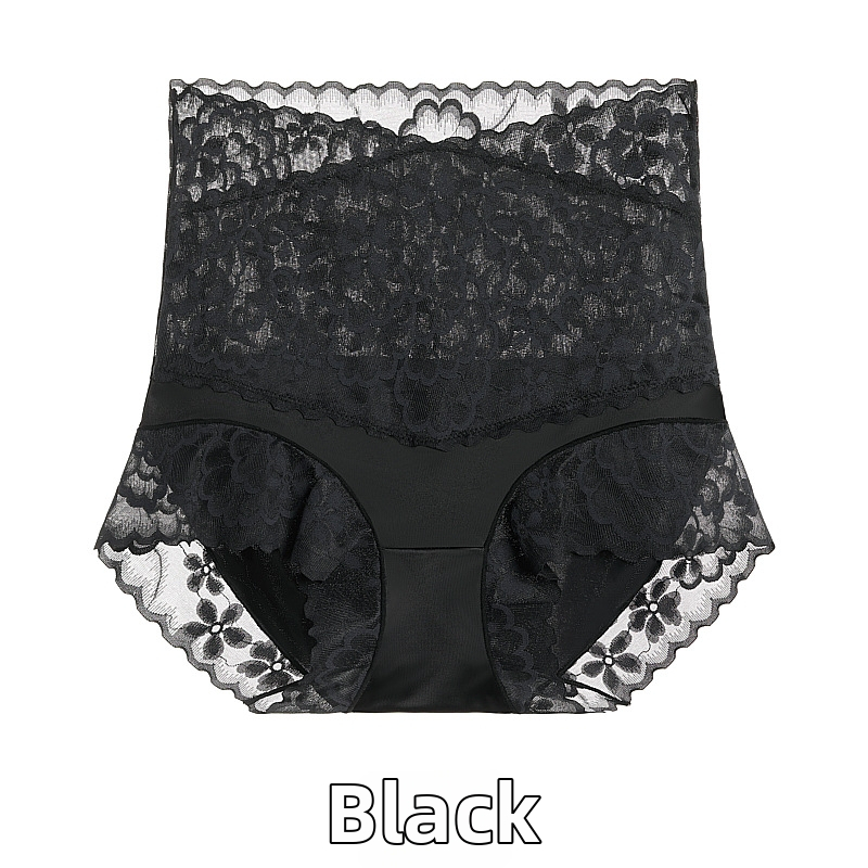 Δαντελένια εσώρουχα με ψηλή μέση, διαπνέοντα, στήριξη κοιλιάς, καβάλο από μετάξι Mulberry