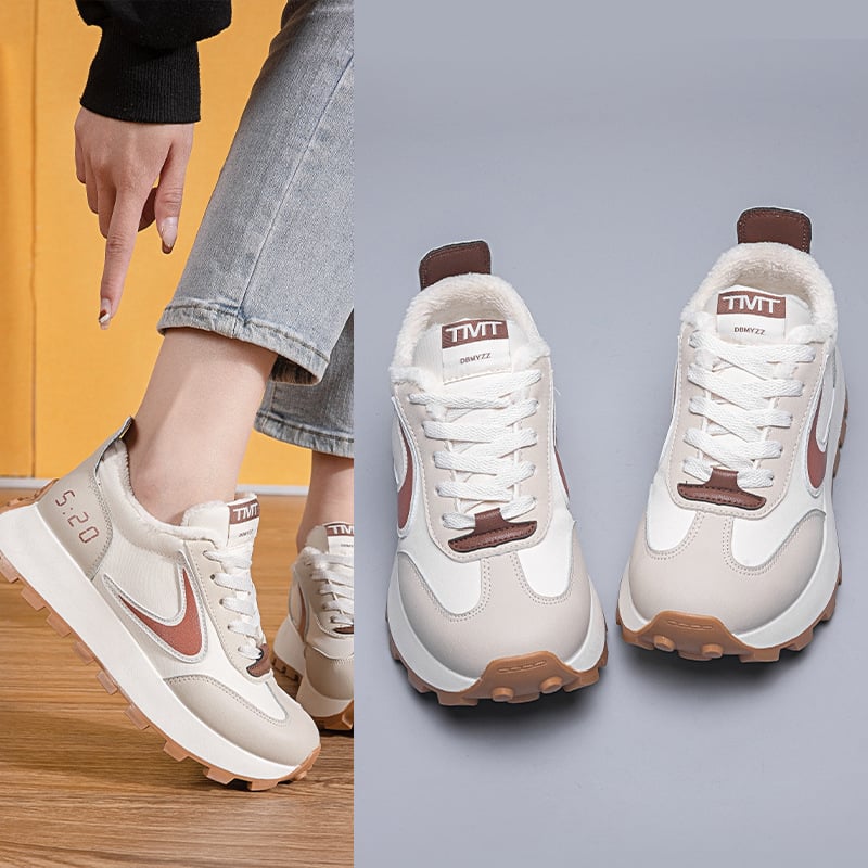 Ženske tenisice u stilu dad shoes, PU gornji dio, PU ulošak, injektirana potplata, vezanje, niski gležanj