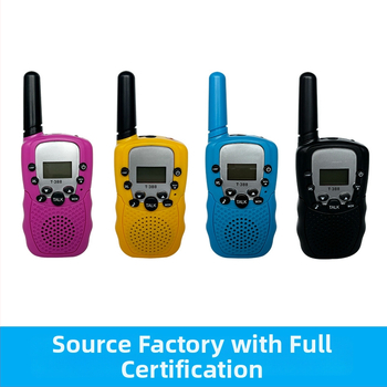 Detské walkie-talkie T-388, 400-470MHz, 0,5W, dosah 1,5–3km, 4× AA batérií, s displejom