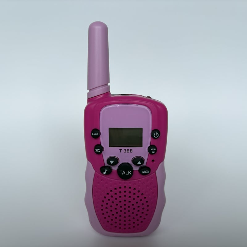 Detské walkie-talkie T-388, 400-470MHz, 0,5W, dosah 1,5–3km, 4× AA batérií, s displejom