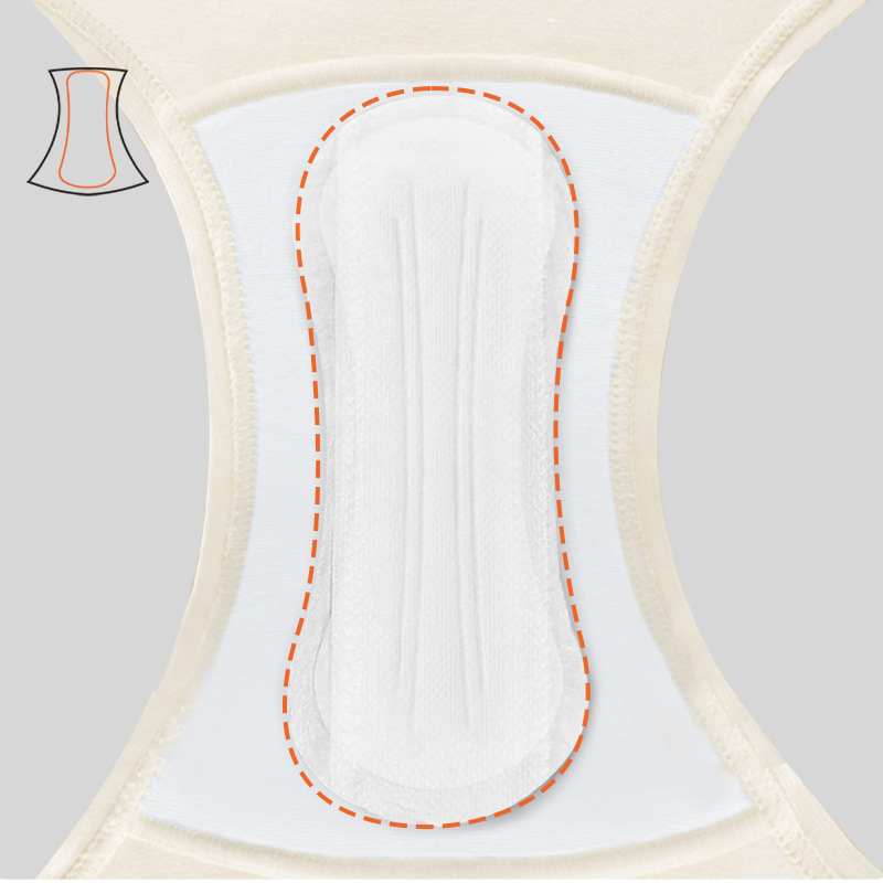 Női lélegző pamut alsónemű, középmagas derék, kötött anyag, 100% pamut az ágyék területén, fő anyag 90–95% pamut