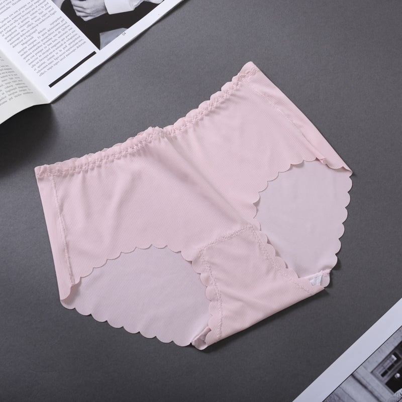 Ženske gaćice od Ice Silk s ribastim uzorkom, pamuk u preponi, srednji struk, glavna tkanina: najlon 70–80%