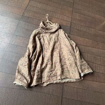 Košeľa z ramie s vysokým golierom a dlhými rukávmi — jeseň 2024, literárne retro čínsky štýl