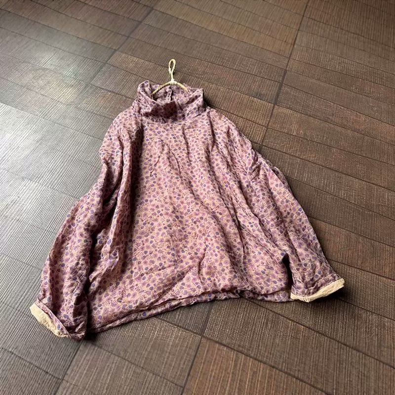 Košeľa z ramie s vysokým golierom a dlhými rukávmi — jeseň 2024, literárne retro čínsky štýl