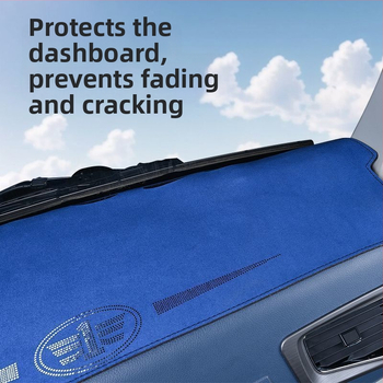 Matrica palubnej dosky pre verziu Auman GTL – semi suede dekoratívna slnečná ochrana, jednofarebný vzor, s logom, kód produktu 8H5576956063Z3