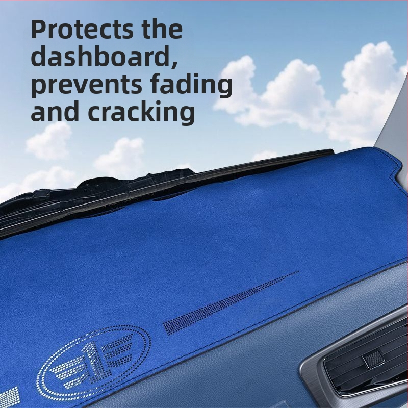 Matrica palubnej dosky pre verziu Auman GTL – semi suede dekoratívna slnečná ochrana, jednofarebný vzor, s logom, kód produktu 8H5576956063Z3