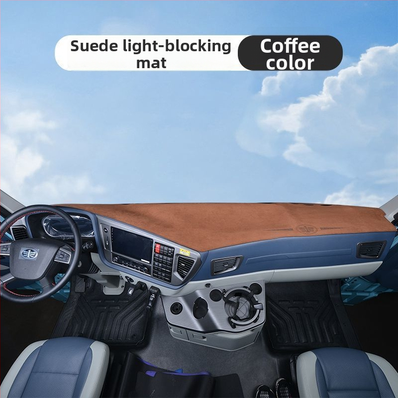 Matrica palubnej dosky pre verziu Auman GTL – semi suede dekoratívna slnečná ochrana, jednofarebný vzor, s logom, kód produktu 8H5576956063Z3