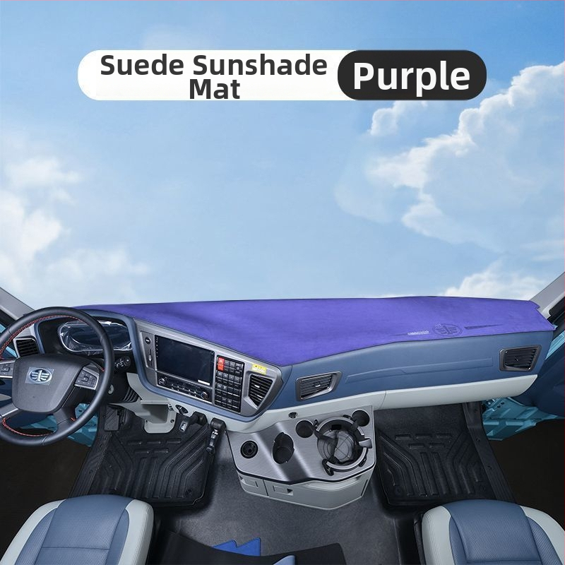 Matrica palubnej dosky pre verziu Auman GTL – semi suede dekoratívna slnečná ochrana, jednofarebný vzor, s logom, kód produktu 8H5576956063Z3