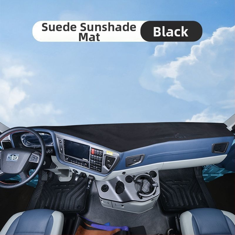 Matrica palubnej dosky pre verziu Auman GTL – semi suede dekoratívna slnečná ochrana, jednofarebný vzor, s logom, kód produktu 8H5576956063Z3