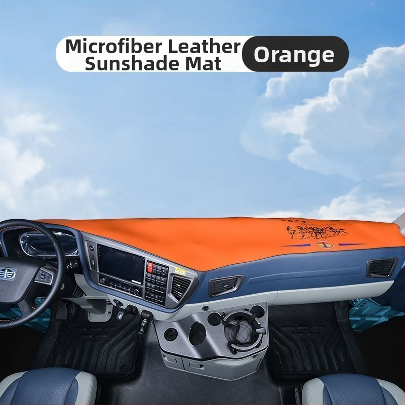 Matrica palubnej dosky pre verziu Auman GTL – semi suede dekoratívna slnečná ochrana, jednofarebný vzor, s logom, kód produktu 8H5576956063Z3