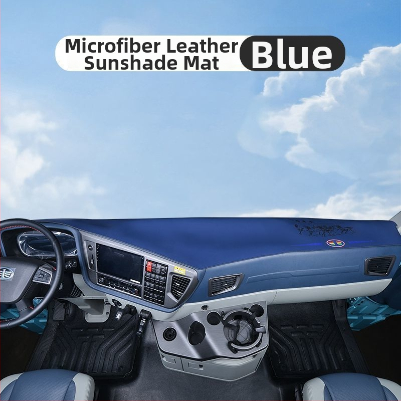 Matrica palubnej dosky pre verziu Auman GTL – semi suede dekoratívna slnečná ochrana, jednofarebný vzor, s logom, kód produktu 8H5576956063Z3