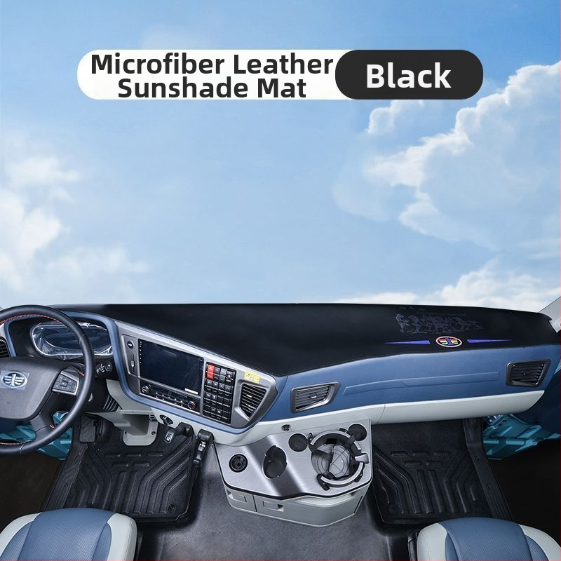 Matrica palubnej dosky pre verziu Auman GTL – semi suede dekoratívna slnečná ochrana, jednofarebný vzor, s logom, kód produktu 8H5576956063Z3