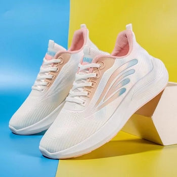 Ženske sportke tenisice za svakodnevnu upotrebu s Flyknit gornjim dijelom, prozračna mrežasta unutrašnjost, lagana EVA ulošak, tehnologija injekijske potplatu, zaobljena nosnica