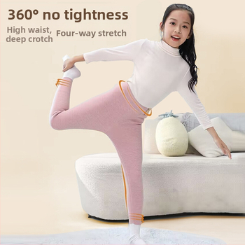 Παιδικά παντελόνια από Mulberry μετάξι για άνοιξη-φθινόπωρο, λεπτά, υψηλή μέση, ελαστική εσωτερική επένδυση από μαλλί βελούδο, ζεστά για αγόρια και κορίτσια (πληροφορίες: κύριο υλικό - Mulberry μετάξι; όνομα υφάσματος - μαλλί; περιεχόμενο κύριου υλικού - 0