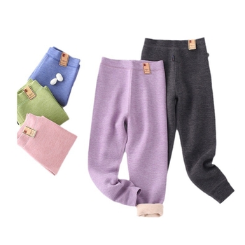 Παιδικά παντελόνια από Mulberry μετάξι για άνοιξη-φθινόπωρο, λεπτά, υψηλή μέση, ελαστική εσωτερική επένδυση από μαλλί βελούδο, ζεστά για αγόρια και κορίτσια (πληροφορίες: κύριο υλικό - Mulberry μετάξι; όνομα υφάσματος - μαλλί; περιεχόμενο κύριου υλικού - 0