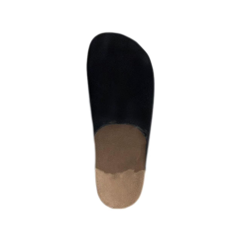 Toe-Cap Slip-On Sandale — Platnene gornji dio, kožna podstava, gumena potplata, dizajn toe-cap, okrugla prst