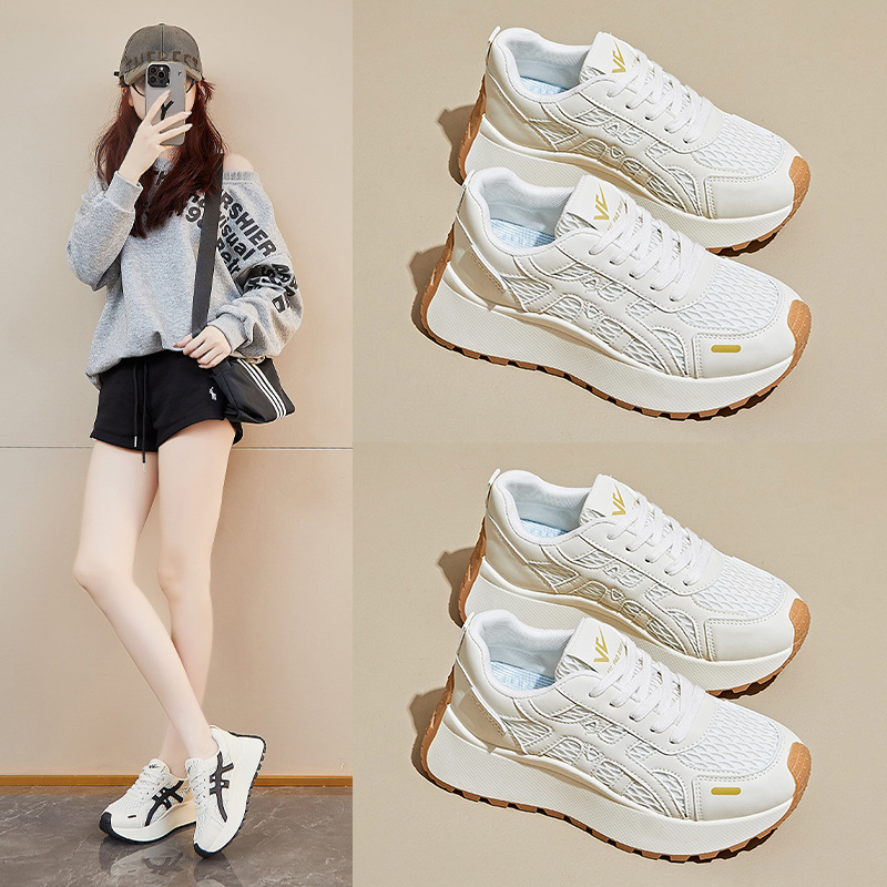 Ženske tenisice stil dad shoes, gornji dio PU+mesh, peta 3–5 cm, kopčanje s prednjim vezivanjem, gumeni đon