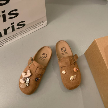 Slip-On platform Mule papuče s gornjim slojem od sintetičke kože i gumom, platforma za povećanje visine