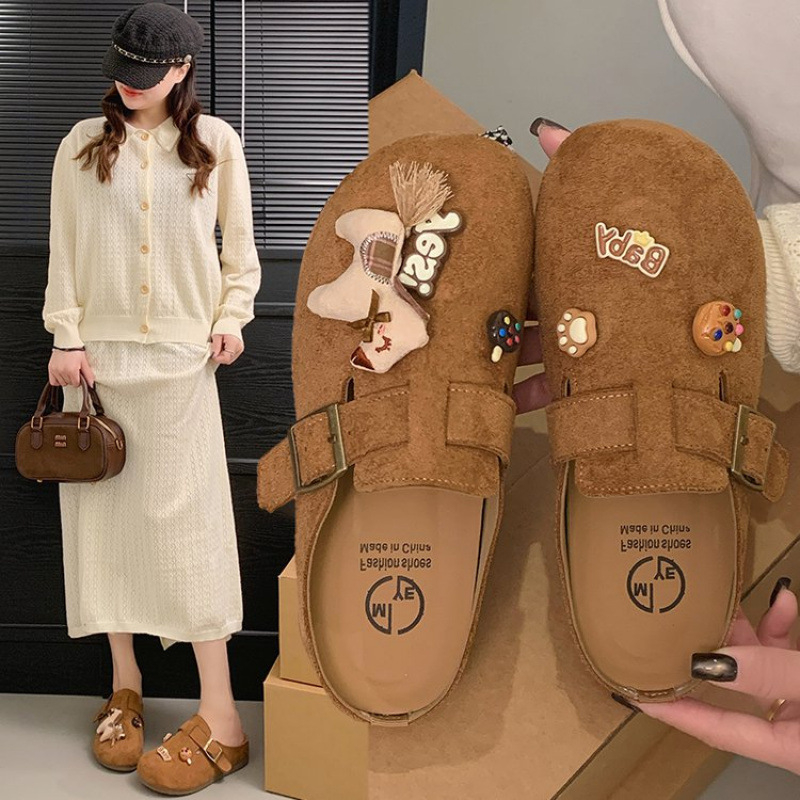 Slip-On platform Mule papuče s gornjim slojem od sintetičke kože i gumom, platforma za povećanje visine