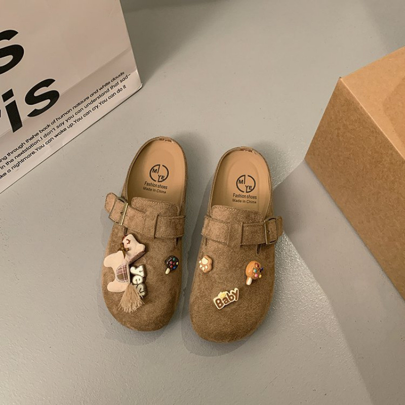Slip-On platform Mule papuče s gornjim slojem od sintetičke kože i gumom, platforma za povećanje visine