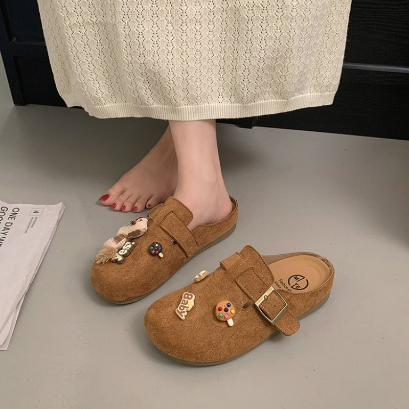 Slip-On platform Mule papuče s gornjim slojem od sintetičke kože i gumom, platforma za povećanje visine