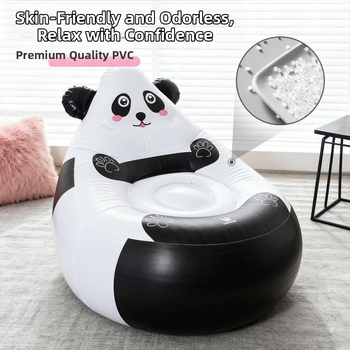 Felfújható kanapé, könnyen hordozható, PVC plüss bevonattal, gyerekeknek, Ktsf modell