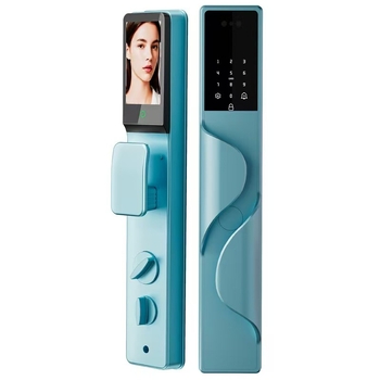 Vízálló okos otthoni elektronikus zár ujjlenyomat-, jelszó- és arcfelismeréssel, távoli hozzáféréssel, modell 8001, Huangpai Muge