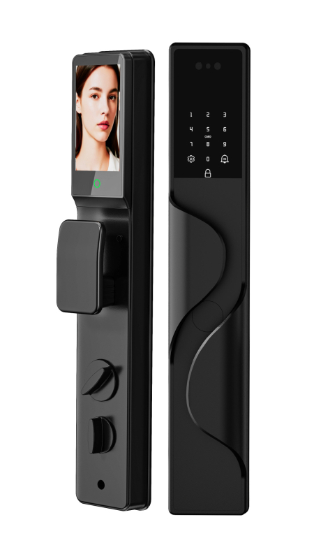 Vízálló okos otthoni elektronikus zár ujjlenyomat-, jelszó- és arcfelismeréssel, távoli hozzáféréssel, modell 8001, Huangpai Muge