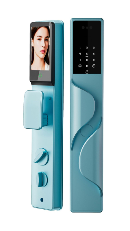 Vízálló okos otthoni elektronikus zár ujjlenyomat-, jelszó- és arcfelismeréssel, távoli hozzáféréssel, modell 8001, Huangpai Muge