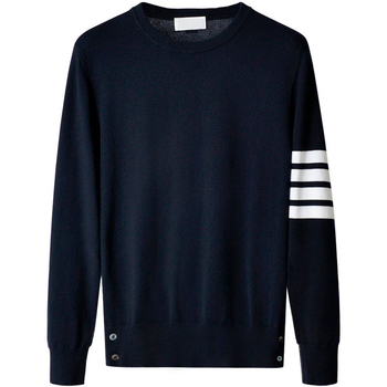 Πλεκτός πουλόβερ για άνδρες και γυναίκες – (100% βαμβάκι, στενή γραμμή, στρογγυλός λαιμός, λεπτό ύφασμα, ριμπ τελείωμα)