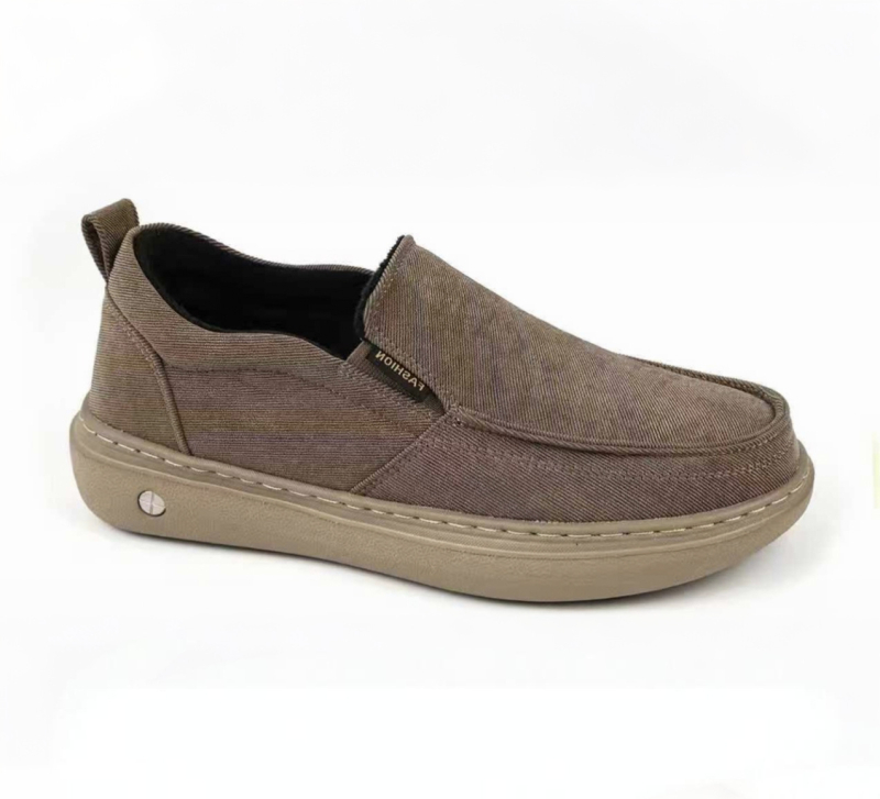 Férfi téli papucs fleece bélésű, pamut felsőrész, EVA talp, vastag kialakítás, Slip-On