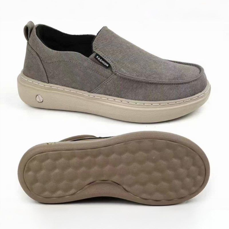 Férfi téli papucs fleece bélésű, pamut felsőrész, EVA talp, vastag kialakítás, Slip-On