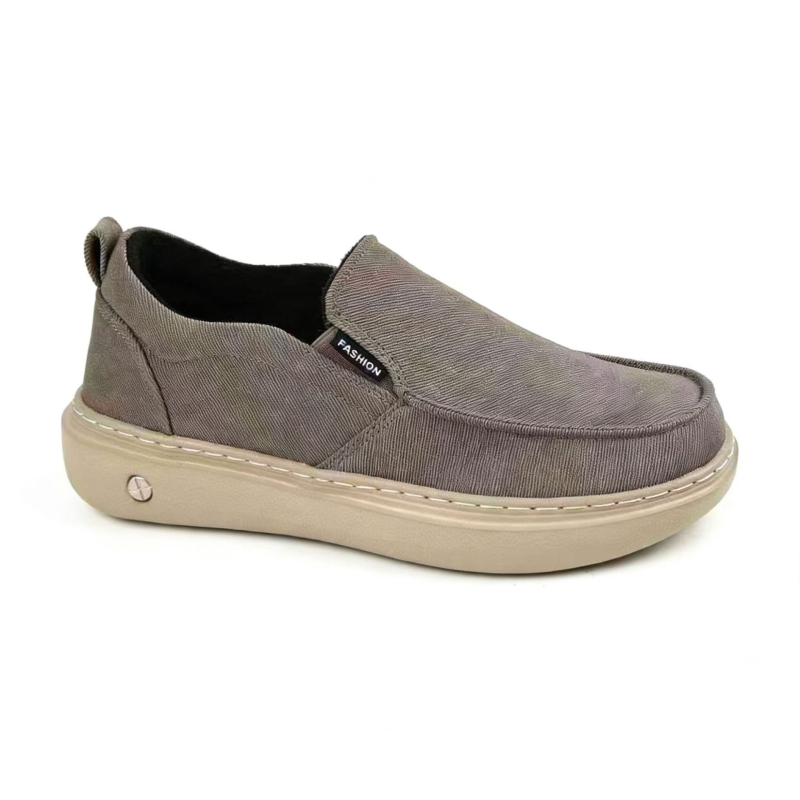 Férfi téli papucs fleece bélésű, pamut felsőrész, EVA talp, vastag kialakítás, Slip-On