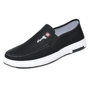 Canvas slip-on tenisice - okrugli vrh, jednostavan ležerni stil, niski potplat 1-3 cm, vulkanizirana potplata