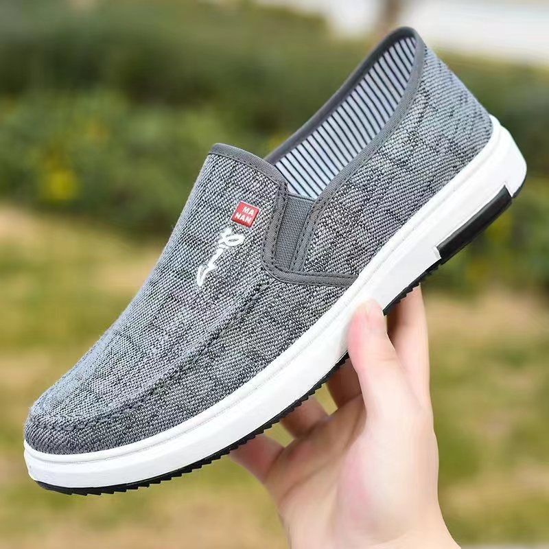 Canvas slip-on tenisice - okrugli vrh, jednostavan ležerni stil, niski potplat 1-3 cm, vulkanizirana potplata