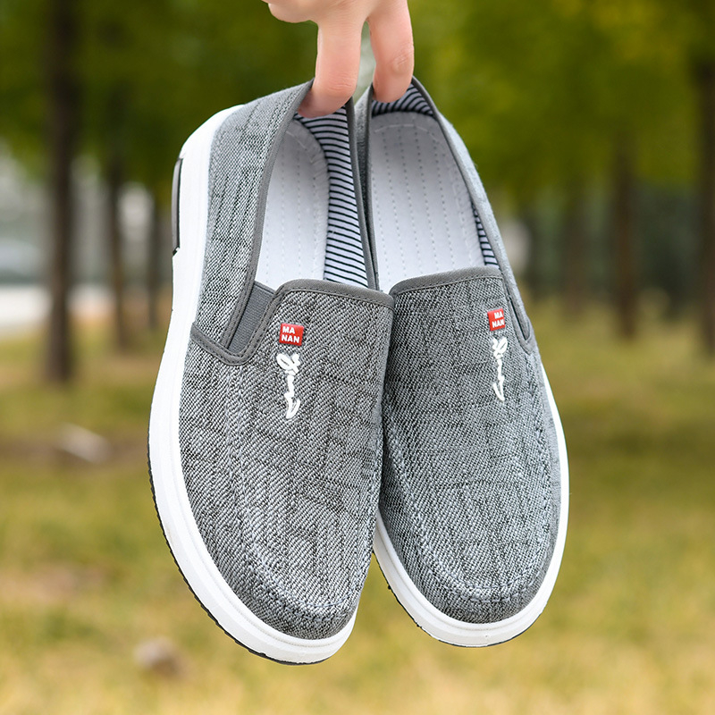 Canvas slip-on tenisice - okrugli vrh, jednostavan ležerni stil, niski potplat 1-3 cm, vulkanizirana potplata