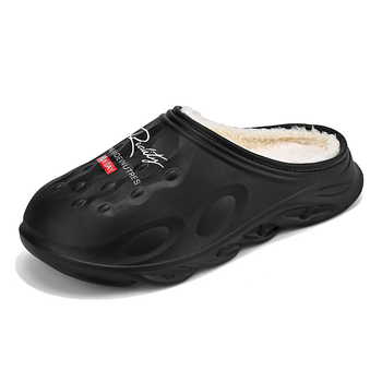 Ανδρικές παντόφλες με επένδυση φλίς από EVA, για εσωτερική χρήση, ζεστές, αδιάβροχες, αντιολισθητικές, με φαρδιά σόλα