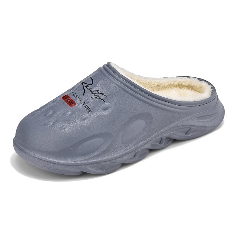 Ανδρικές παντόφλες με επένδυση φλίς από EVA, για εσωτερική χρήση, ζεστές, αδιάβροχες, αντιολισθητικές, με φαρδιά σόλα