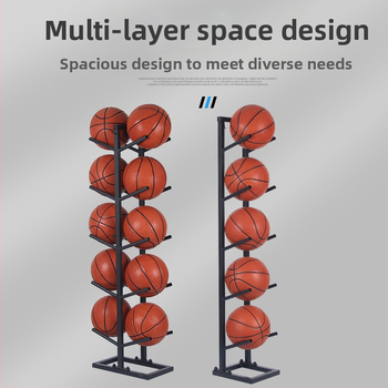 Stativ pentru mingi de baschet, fotbal și volei — structură din oțel, 6 kg, marca Conant, etichetă privată licențiată.
