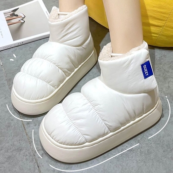 Zimné vysoké čižmy na sneh, vrchnok z netkaného materiálu, kožená podšívka, EVA podrážka, vulkanizovaná podrážka, hrúbka podrážky 0–3 cm