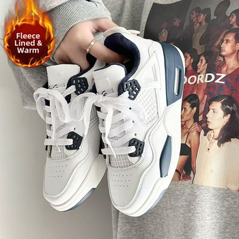 Μπάσκετ παπούτσια για τον χειμώνα, επάνω μέρος από τεχνητό PU, σόλα PU, κορδόνια, στυλ χαλάρωση/άσκηση, unisex.