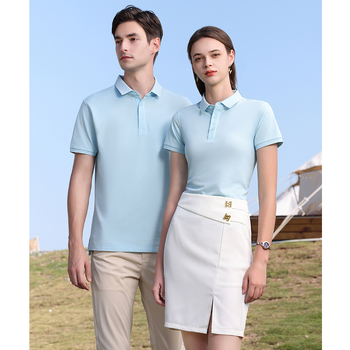 Μπλούζα πόλο με κοντό μανίκι για επιχειρηματικό στυλ, αντιβακτηριακή και διαπνέουσα, κατασκευή κατ' παραγγελία, πολυεστέρας