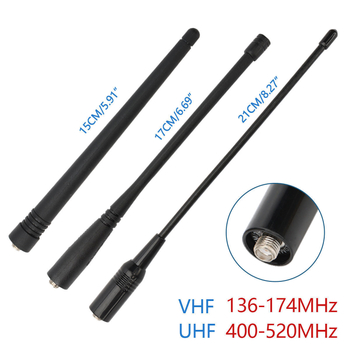 Kézibes rádió antenna SMA női csatlakozóval, kettős sáv 136-174/400-520 MHz, 3-5 km hatótávolság, zajellenállás