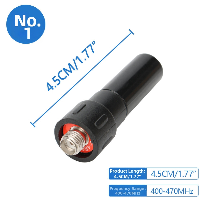 Kézibes rádió antenna SMA női csatlakozóval, kettős sáv 136-174/400-520 MHz, 3-5 km hatótávolság, zajellenállás