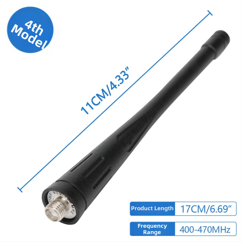 Kézibes rádió antenna SMA női csatlakozóval, kettős sáv 136-174/400-520 MHz, 3-5 km hatótávolság, zajellenállás