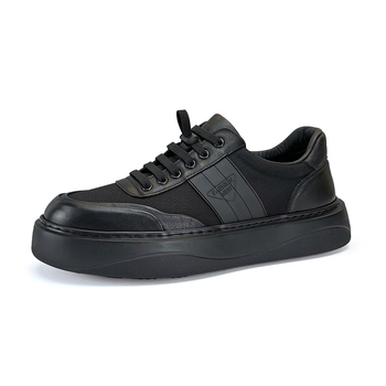 Muške Slip-On tenisice s debelim potplatom, gornji dio od prave kože i tkanine, prozračna mrežasta podstava, EVA pjena potplat, niski profil