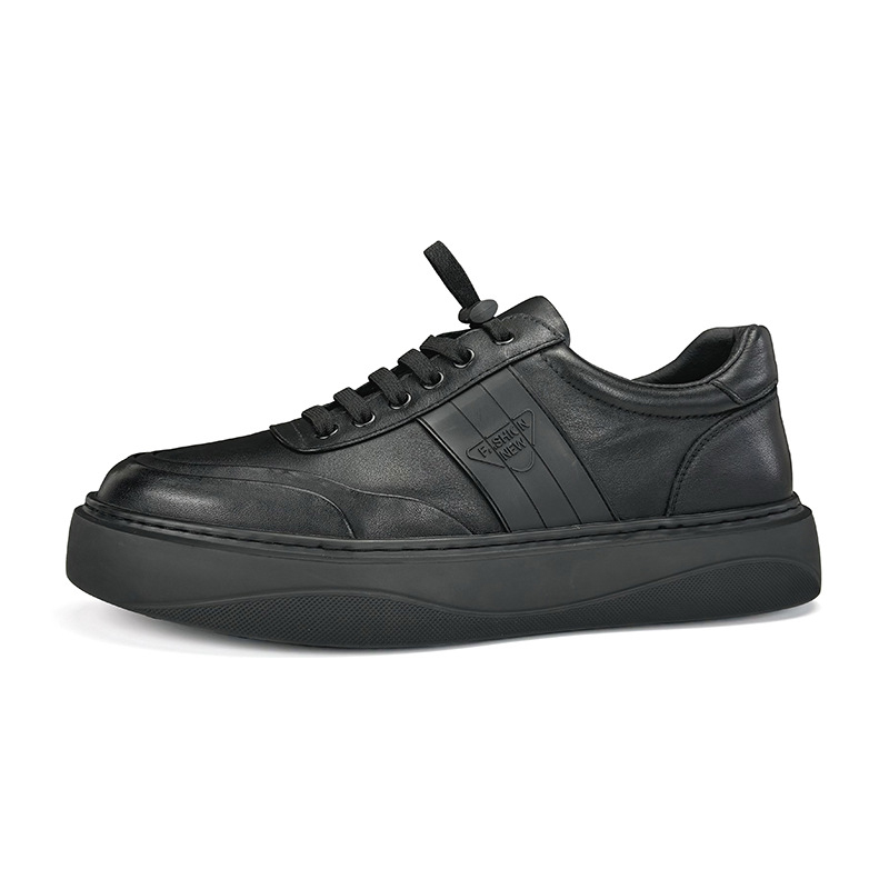 Muške Slip-On tenisice s debelim potplatom, gornji dio od prave kože i tkanine, prozračna mrežasta podstava, EVA pjena potplat, niski profil