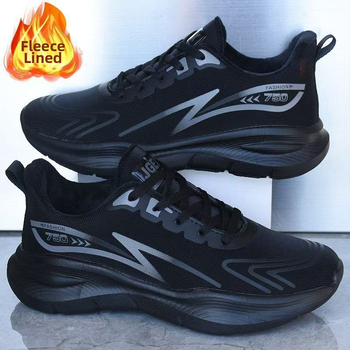 Ανδρικά χειμωνιάτικα αδιάβροχα ζεστά ελαφριά παπούτσια για τρέξιμο – αντιολισθητική σόλα και κορδόνια