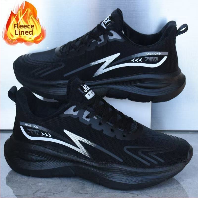 Ανδρικά χειμωνιάτικα αδιάβροχα ζεστά ελαφριά παπούτσια για τρέξιμο – αντιολισθητική σόλα και κορδόνια