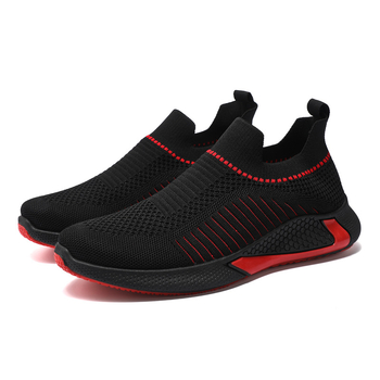 Muške Slip-On tenisice s prozračnim mrežastim gornjim dijelom, gumom potplatom, ravna peta